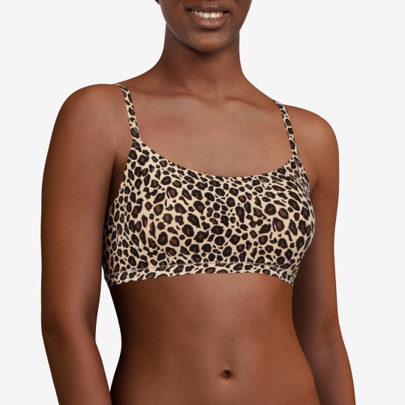 Chantelle SOFTSTRETCH UW BH B. LOS PADDED BRALETTE LEOPARD NUDE