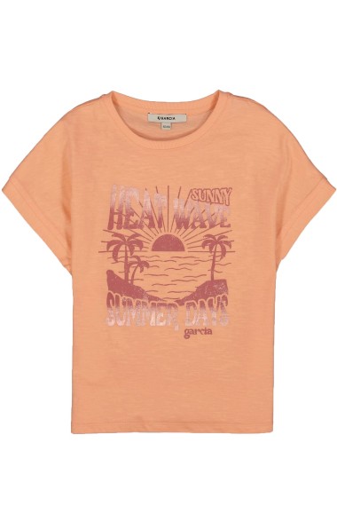 Garcia 03 Teens Girls Garcia - Girls-T-Shirts s.sl. peach bloom