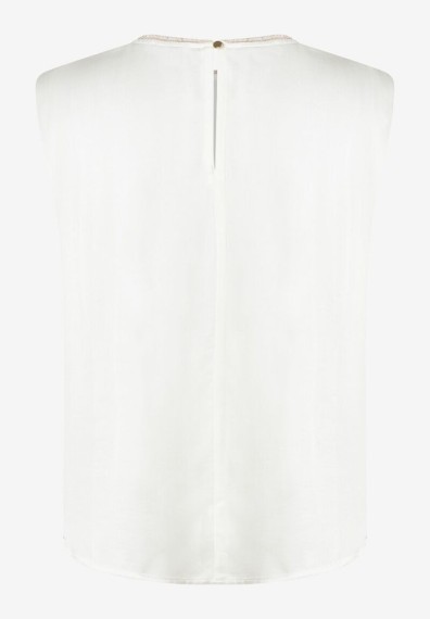 More & More Satin Blouse Top offwhite
