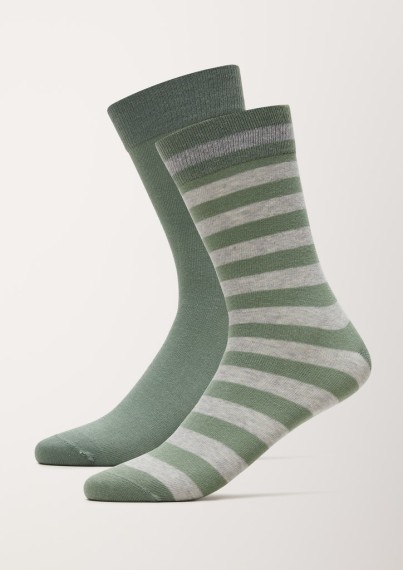 s.Oliver Men originals striped Socks 2p sea spray