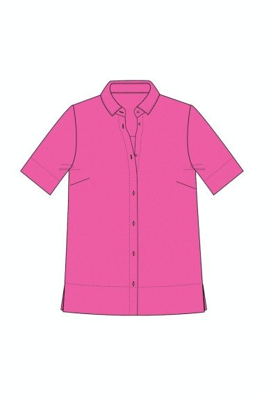 Milano BLOUSE WITH SHORT SLEEVES AND COLLA SOFT PINK